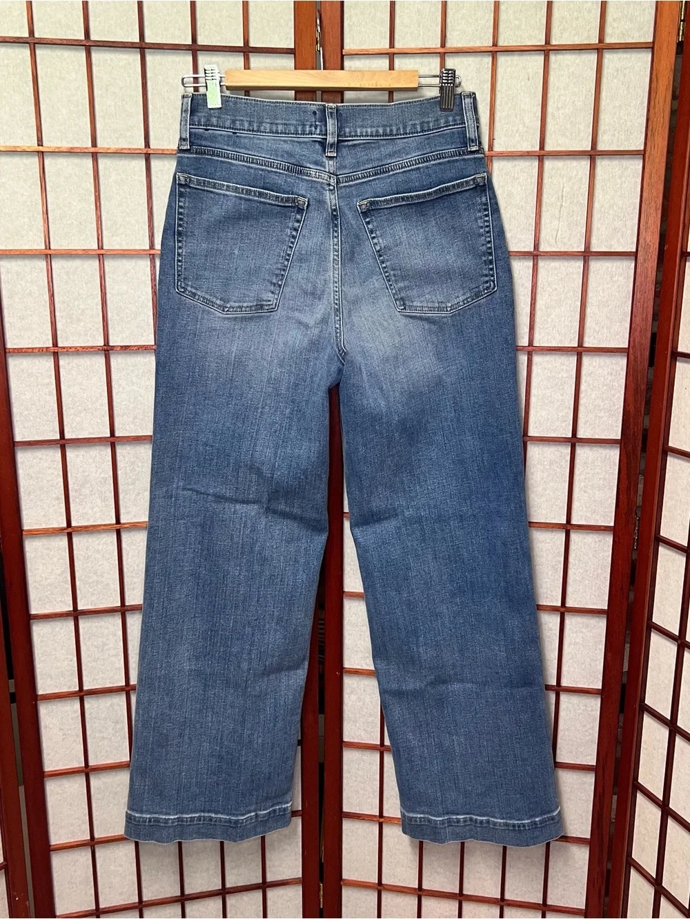 J. Crew Wide-Leg Flare Jeans in Medium Blue